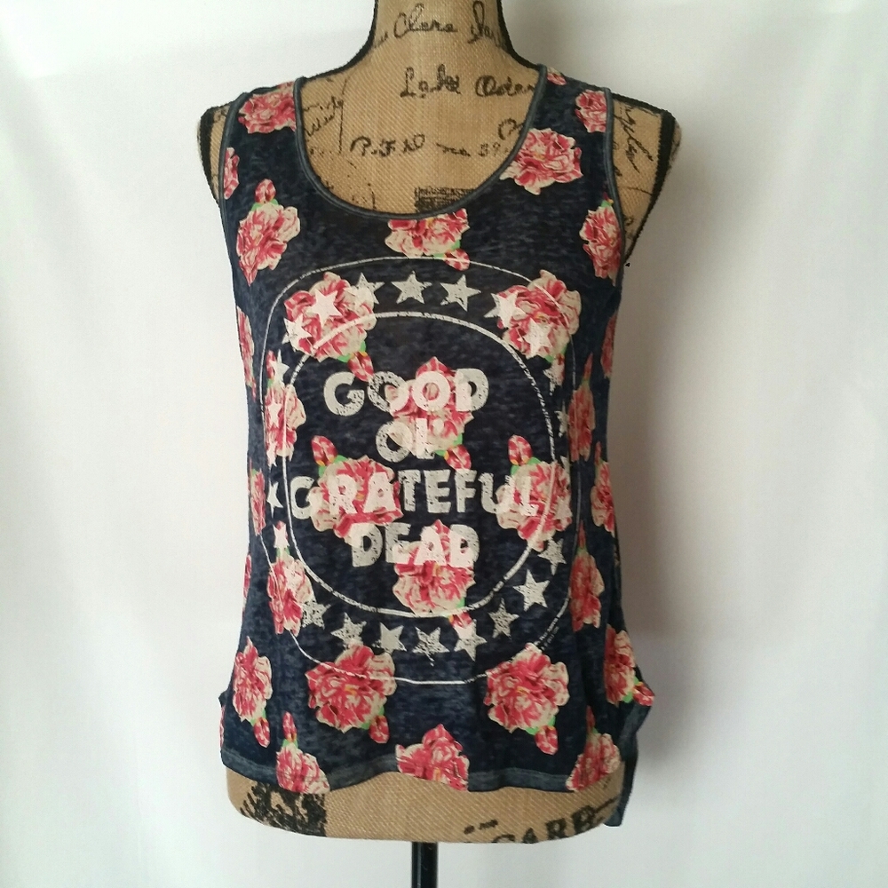 Women's Grateful Dead Floral Tank Mighty Fine